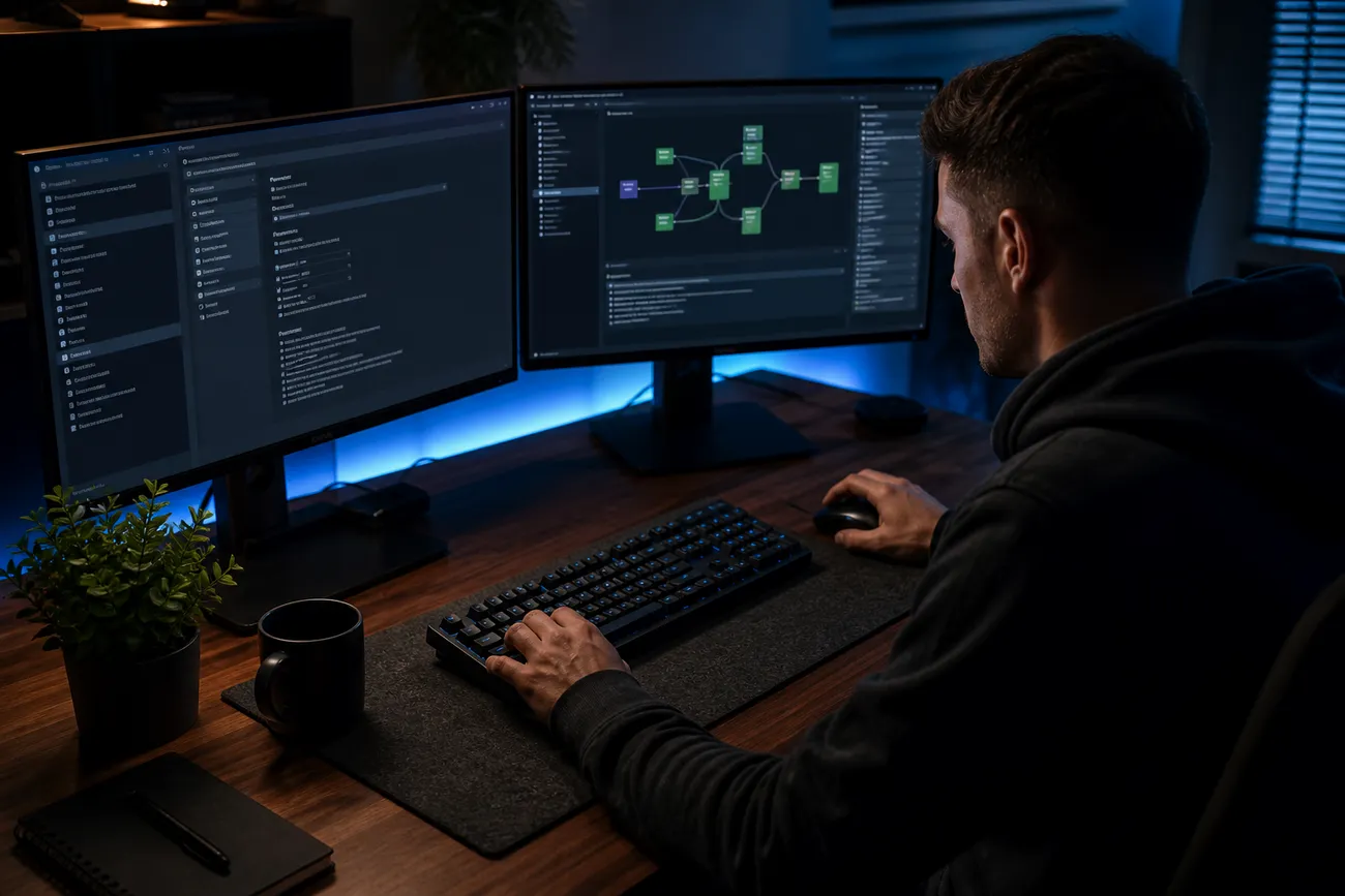 person configuring a Tor gateway on a desktop